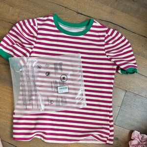 Striped Pink and White Shirt